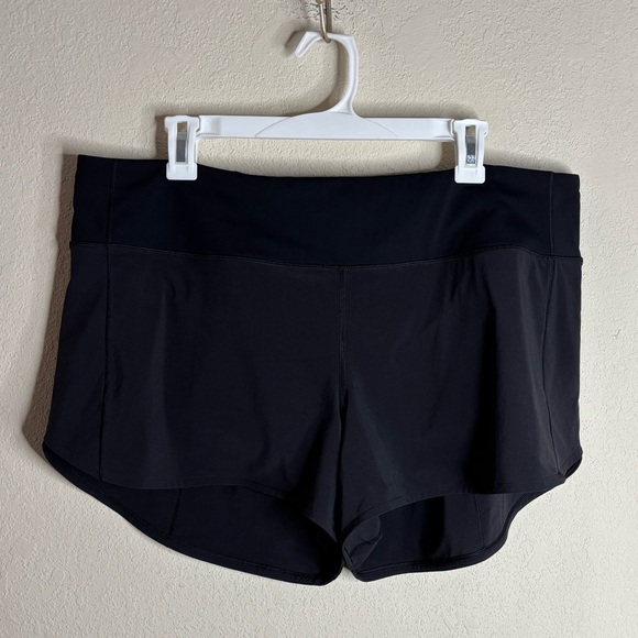 Lululemon Speed Up Mid-Rise Short 4" Black size 14 TALL W7AVBT - Picture 3 of 5